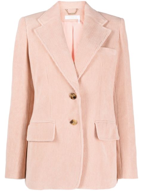 Chloé Blazer de veludo cotelê com botões