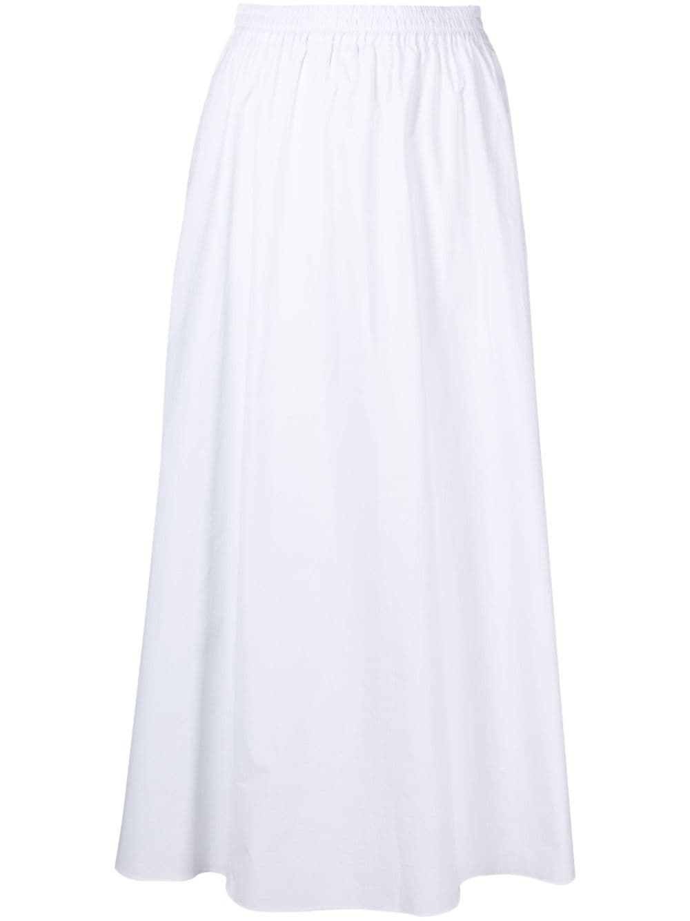 Shop Matteau Everyday Elasticated-waist Full Skirt In White
