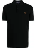 Fred Perry embroidered cotton polo shirt - Black
