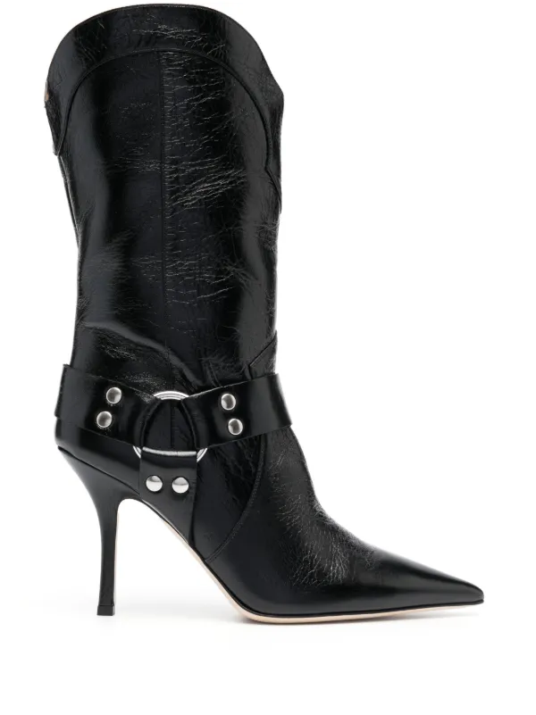 Paris Texas pointed toe Leather Boots Farfetch