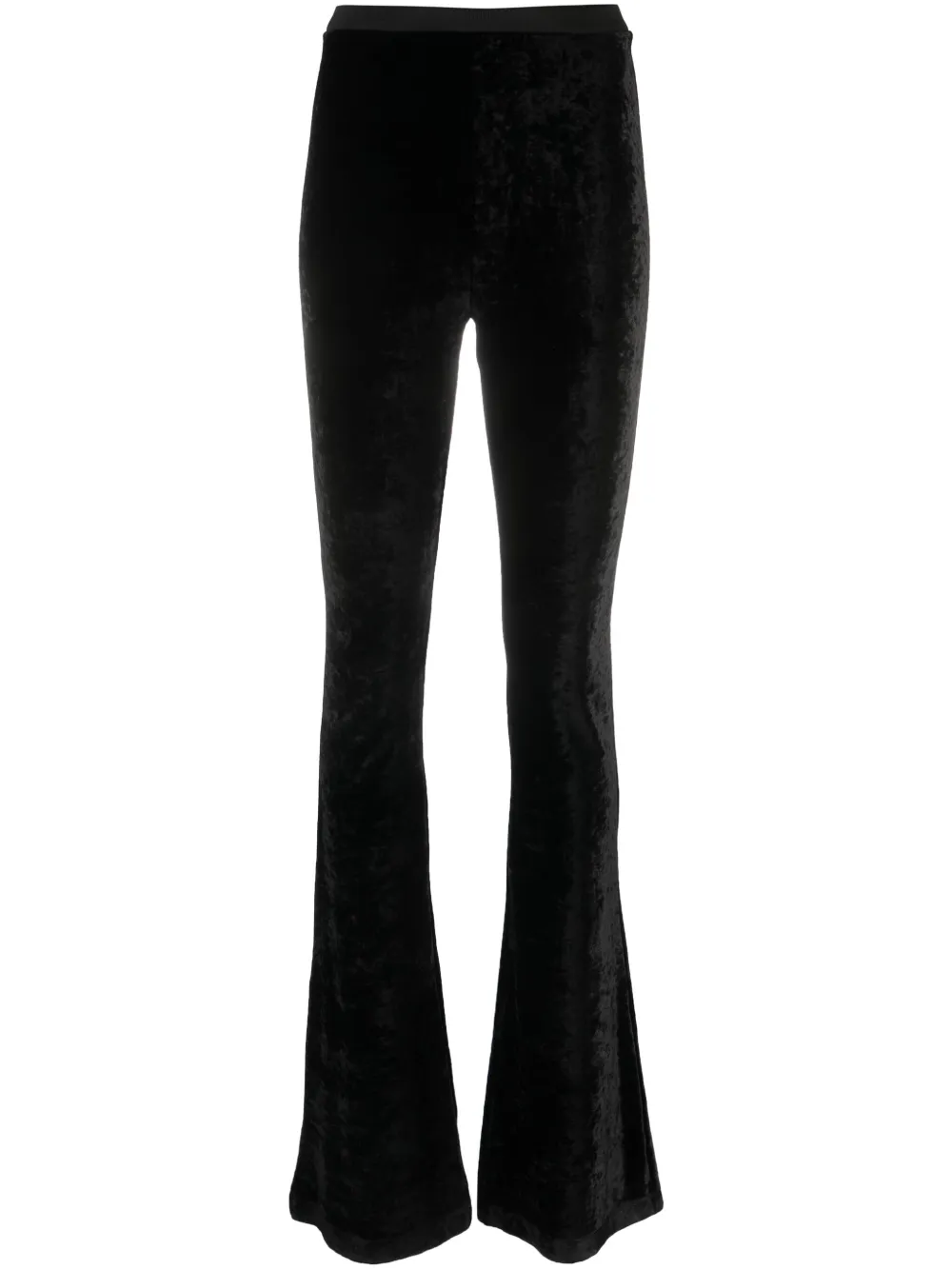 Bally elasticated velvet bootcut trousers | Black | Image 1