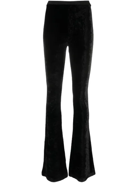 Bally elasticated velvet bootcut trousers