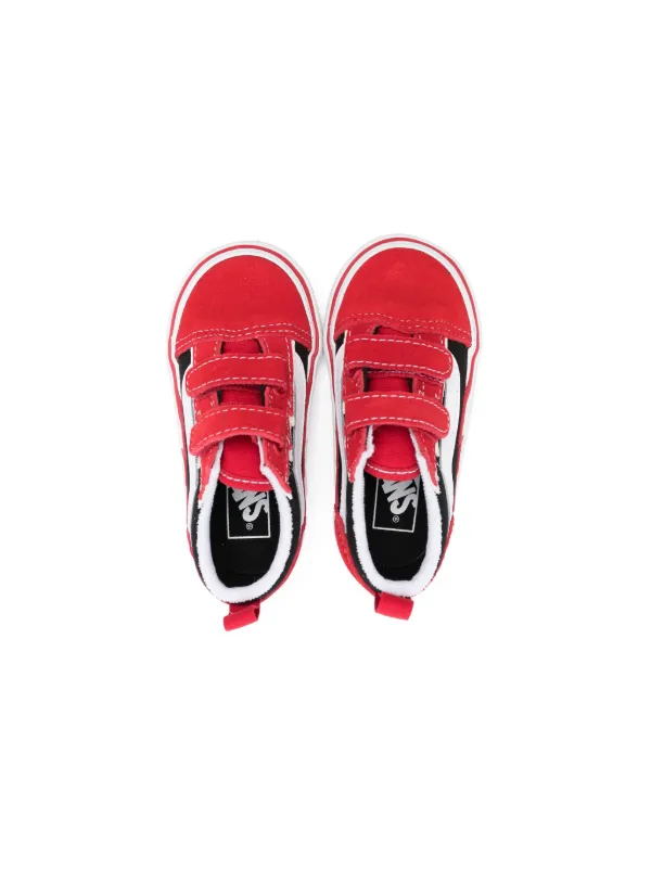 Kids red and white vans shop