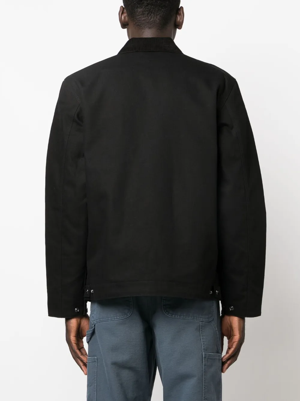 Carhartt Detroit Cotton Jacket Corduroy Collar In Black