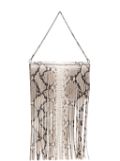 Michael Kors Collection Ali fringed python-embossed clutch bag - Multicolour