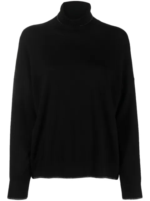 LIU JO metallic-threading knitted jumper