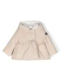 Il Gufo logo-patch padded hooded jacket - Neutrals
