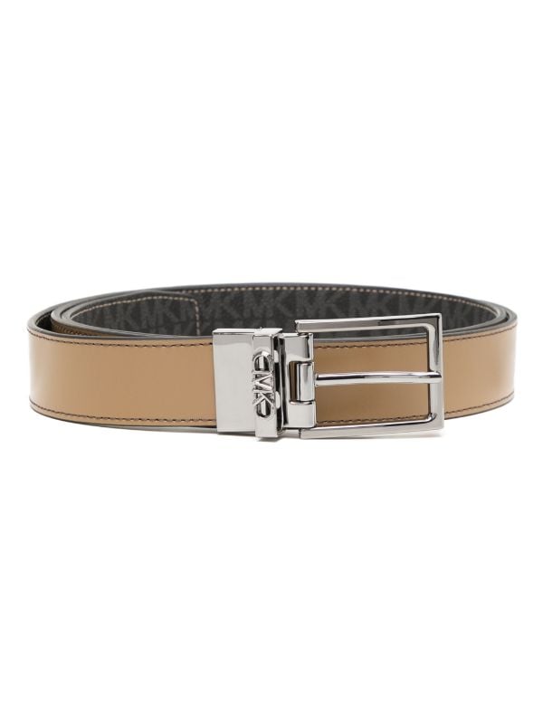 Plaque Reversible Belt - Beige