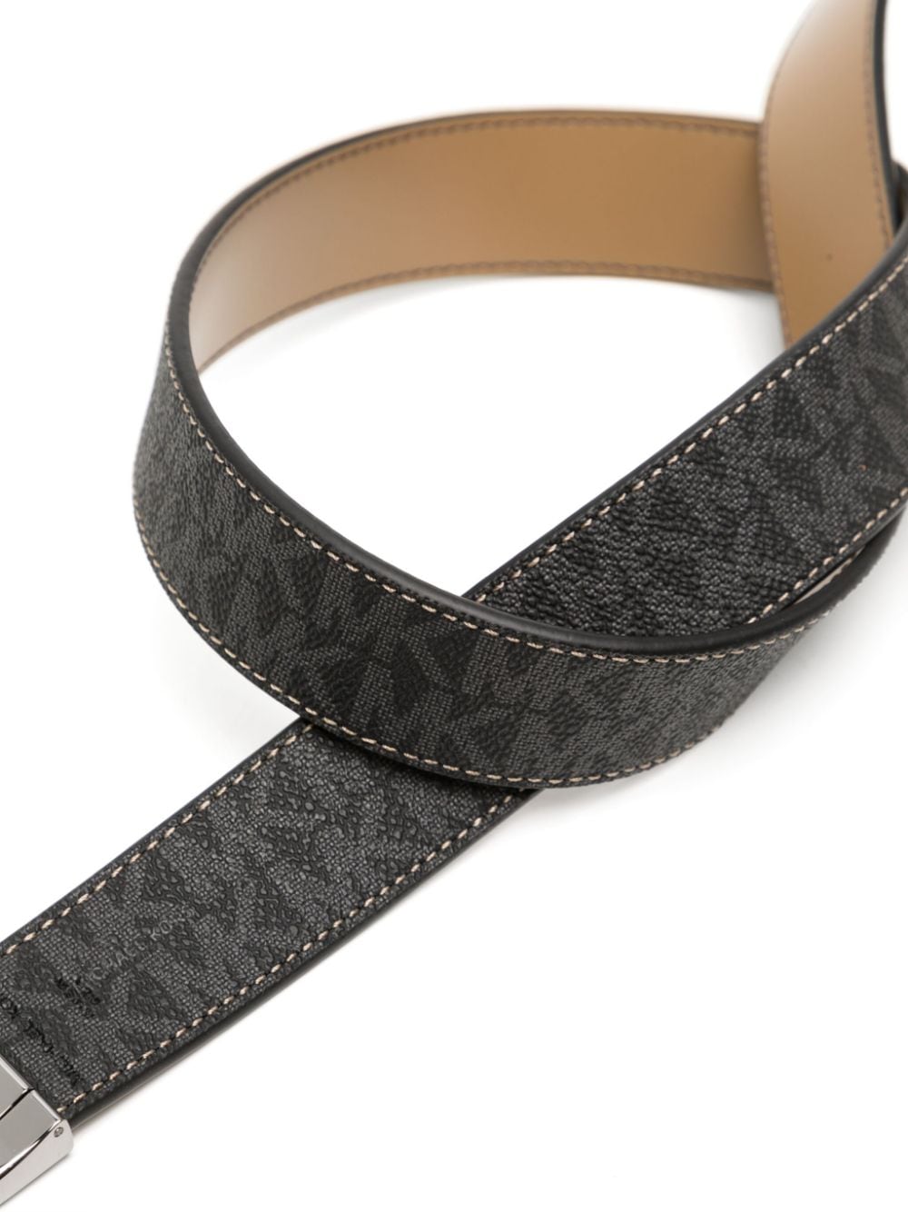 Michael Kors logo-plaque reversible belt - Zwart