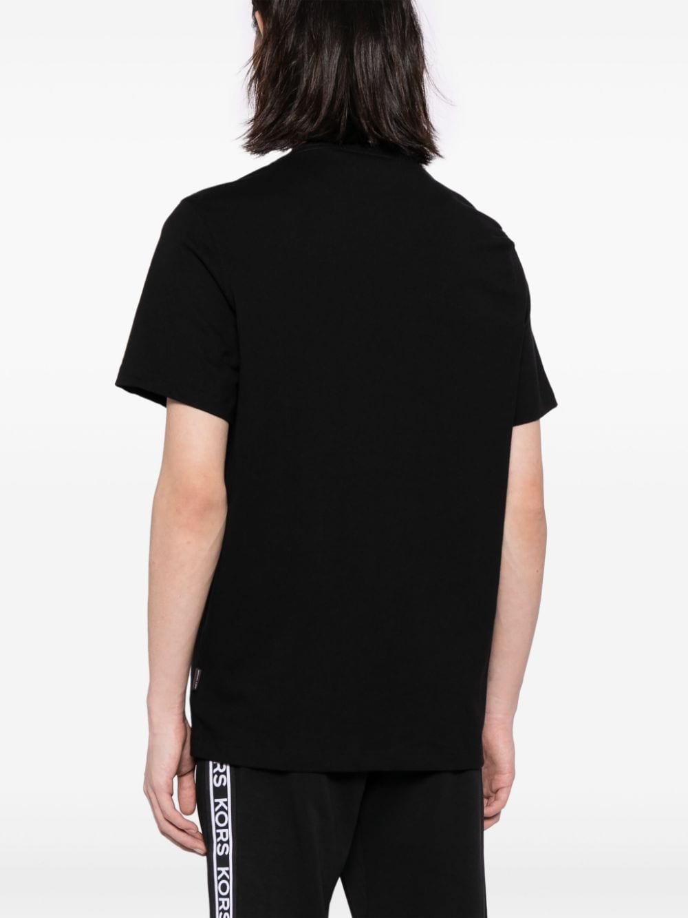 Shop Michael Kors Logo-print Cotton T-shirt In Black