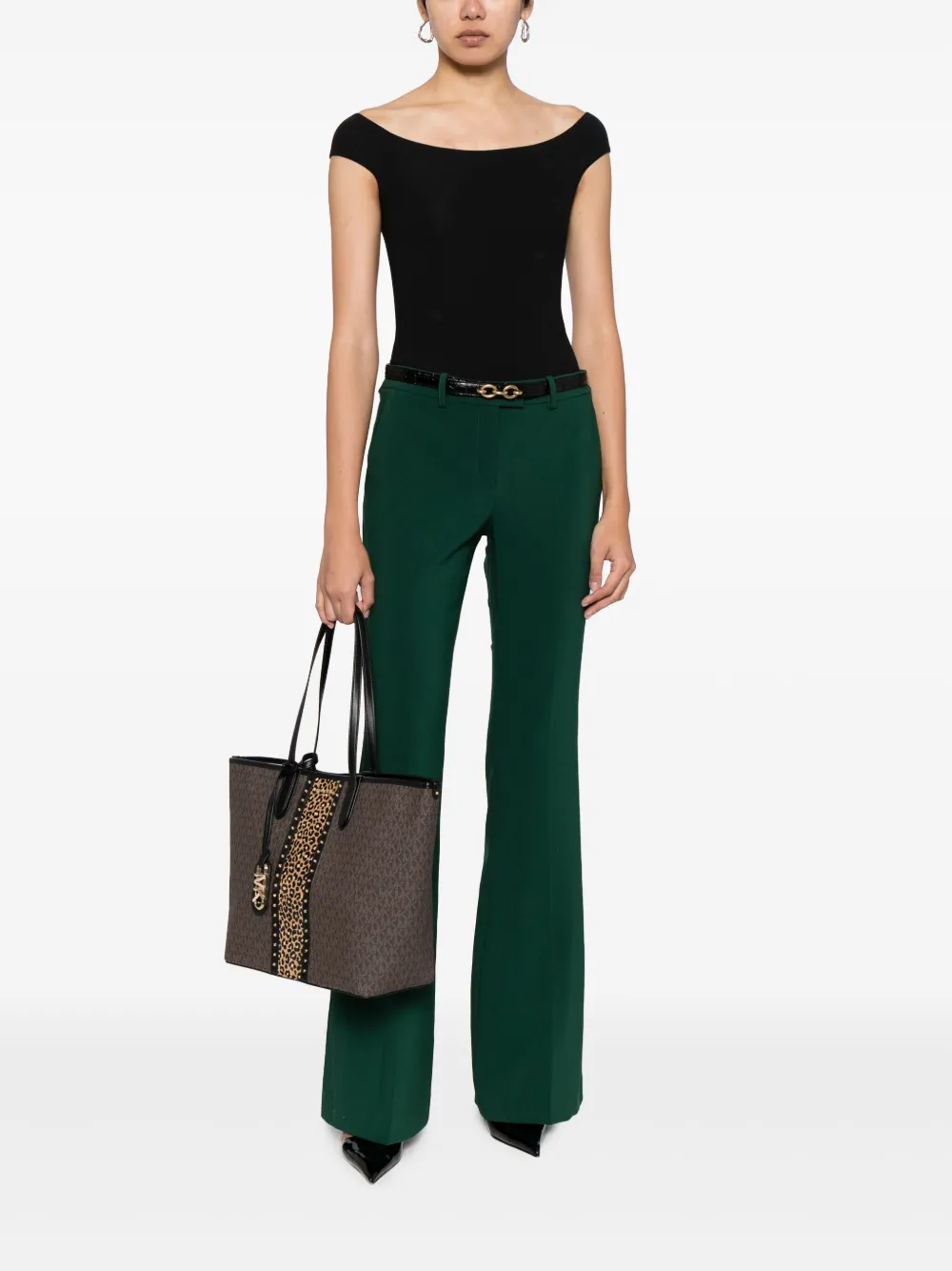 Michael Kors Eliza monogram-pattern tote bag - Bruin