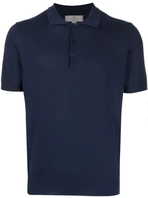 Canali fine-knit cotton polo shirt 