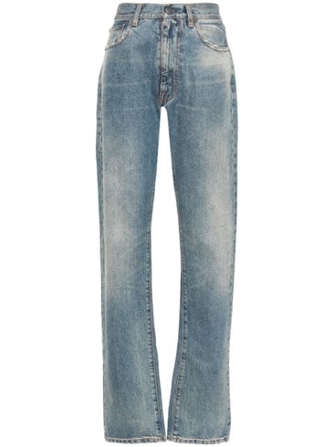 Maison Margiela jeans rectos con efecto envejecido