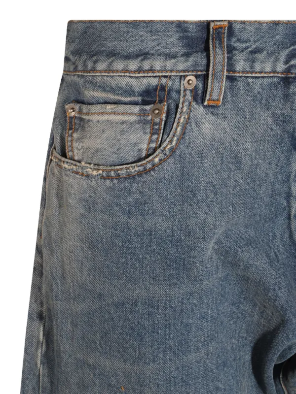 【関税＆送料込み】Maison Margiela Dark Blue Cotton Denim J Maison Margiela x Pendleton yoke-detail Tapered Jeans | Blue
