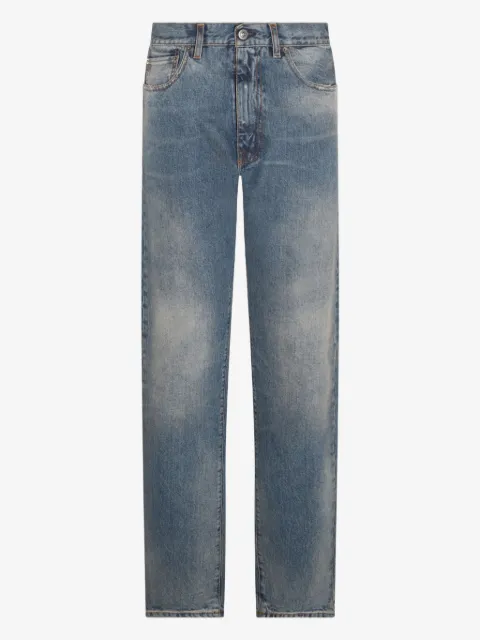 Maison Margiela jeans rectos con efecto envejecido