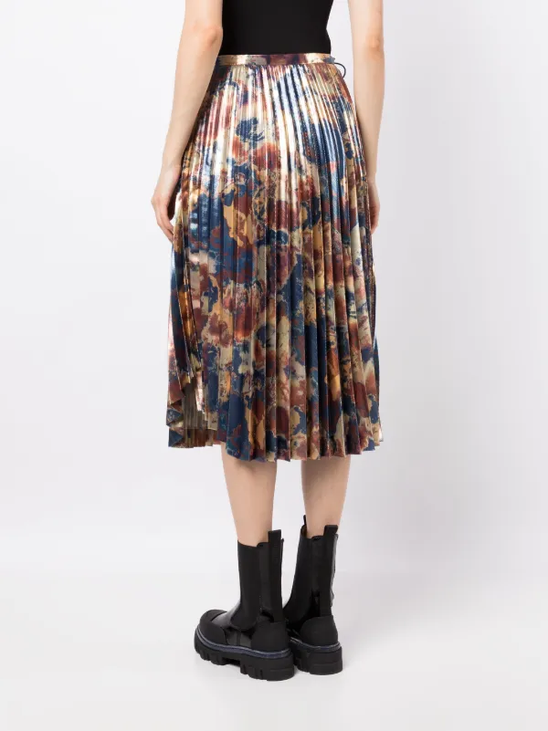 Toga Pulla abstract-print Plissé Skirt - Farfetch