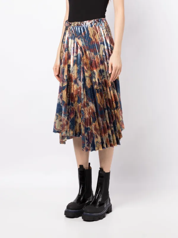 Toga Pulla abstract-print Plissé Skirt - Farfetch