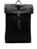 Rains mini Rolltop Rucksack Mesh waterproof backpack - Black