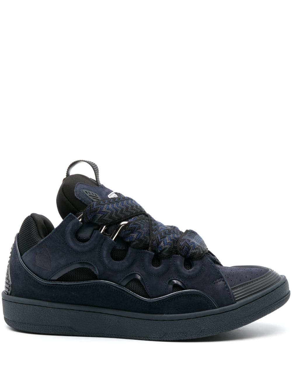 Lanvin Oversized-lace Sneakers In Blue