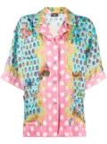 Versace Butterflies silk-blend shirt - Blue