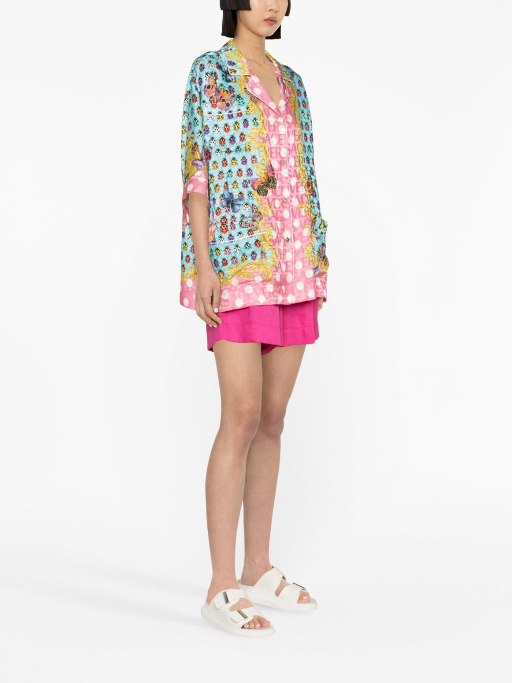 Versace Butterflies silk-blend Shirt - Farfetch