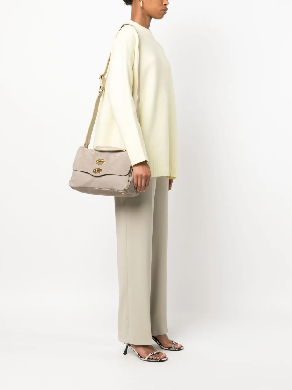 Zanellato Postina leren shopper - Grijs