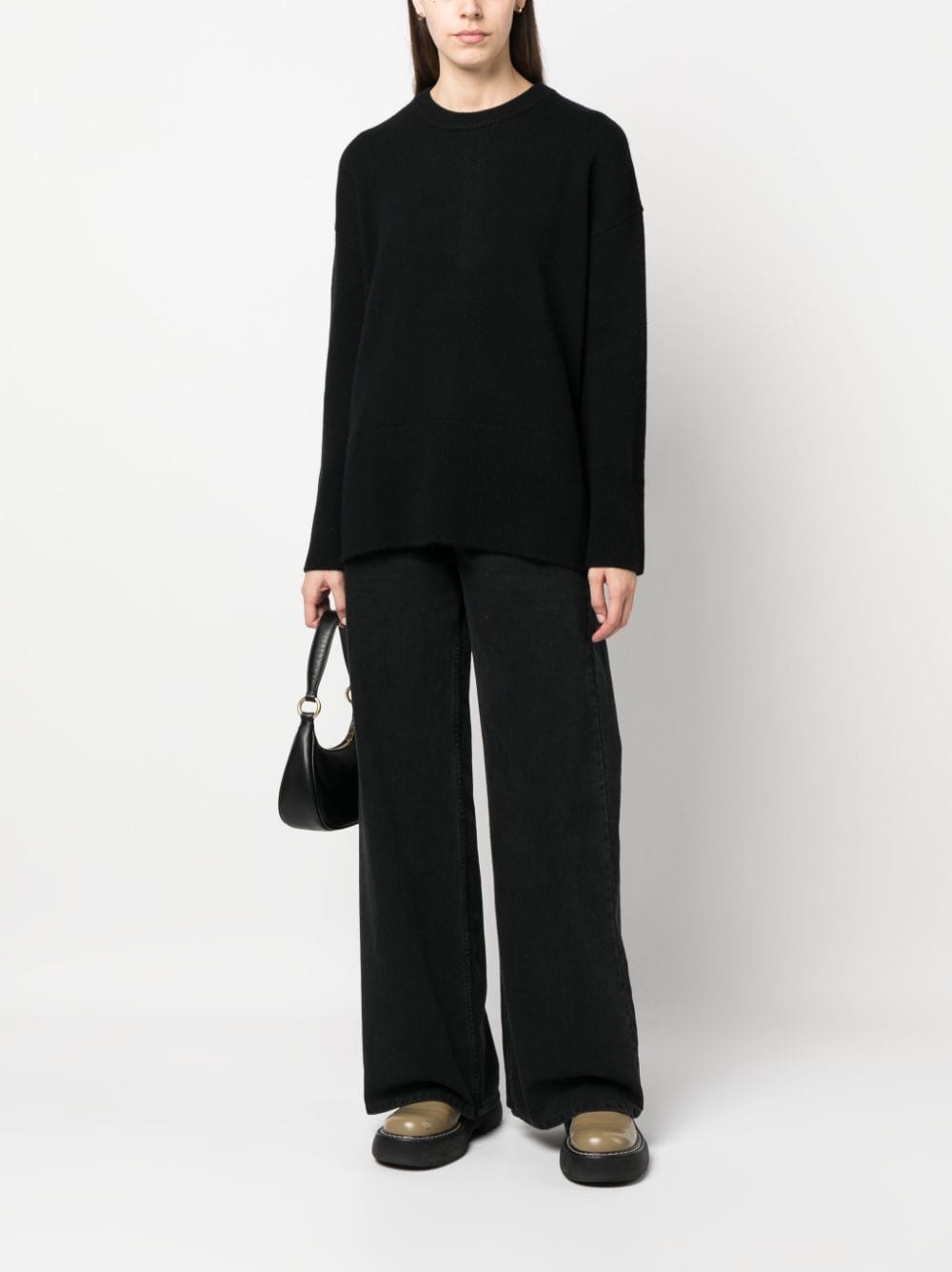 P.A.R.O.S.H. drop-shoulder wool-cashmere jumper - Zwart