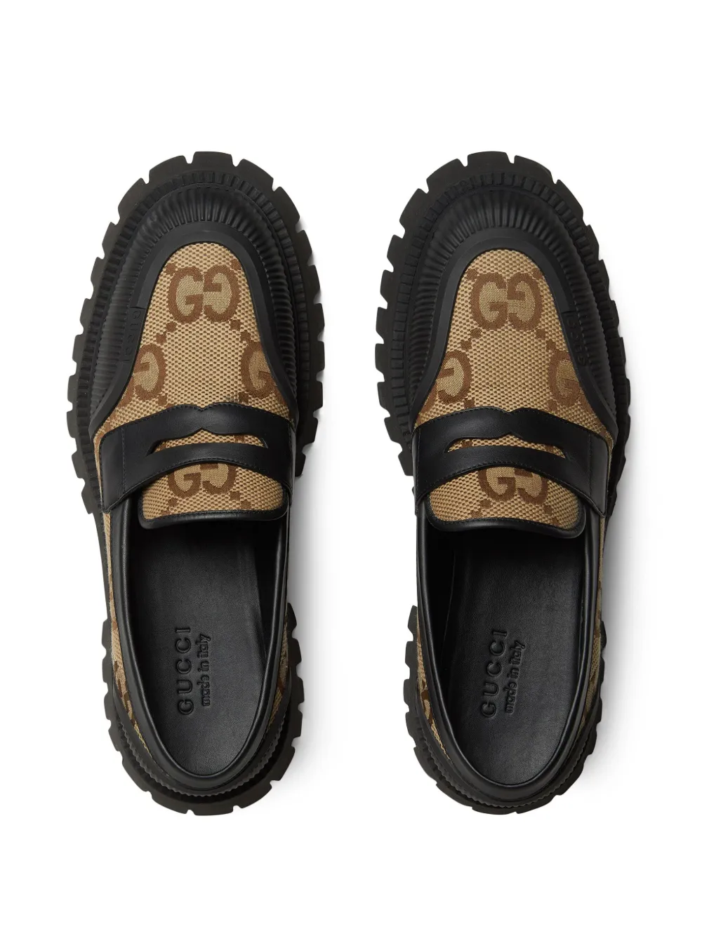 GG canvas lug-sole loafers