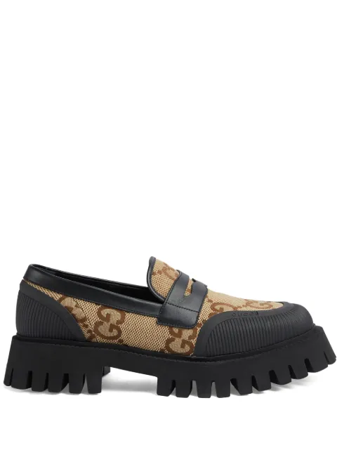 Gucci GG canvas lug-sole loafers