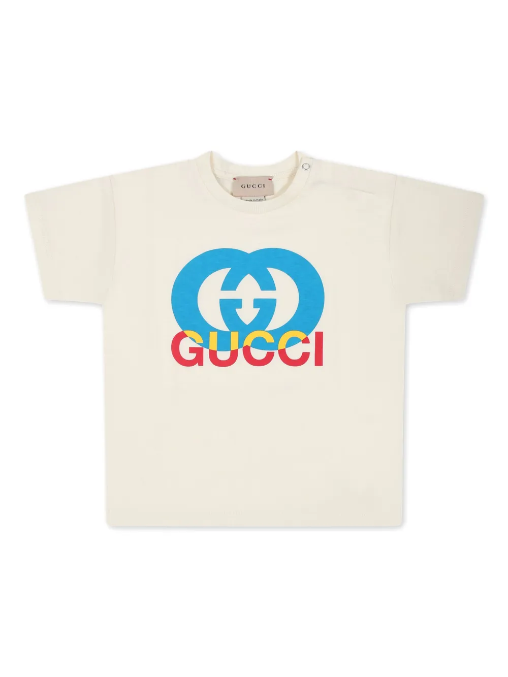 Gucci Kids Interlocking G-logo Cotton T-shirt | Neutrals
