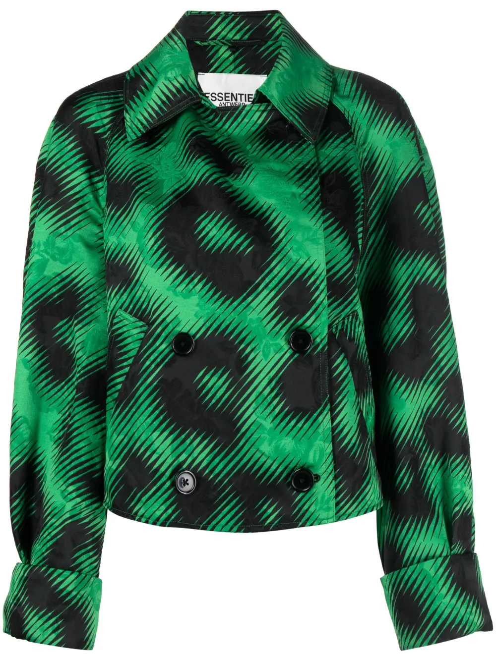 Essentiel Antwerp Jack met jacquard Groen