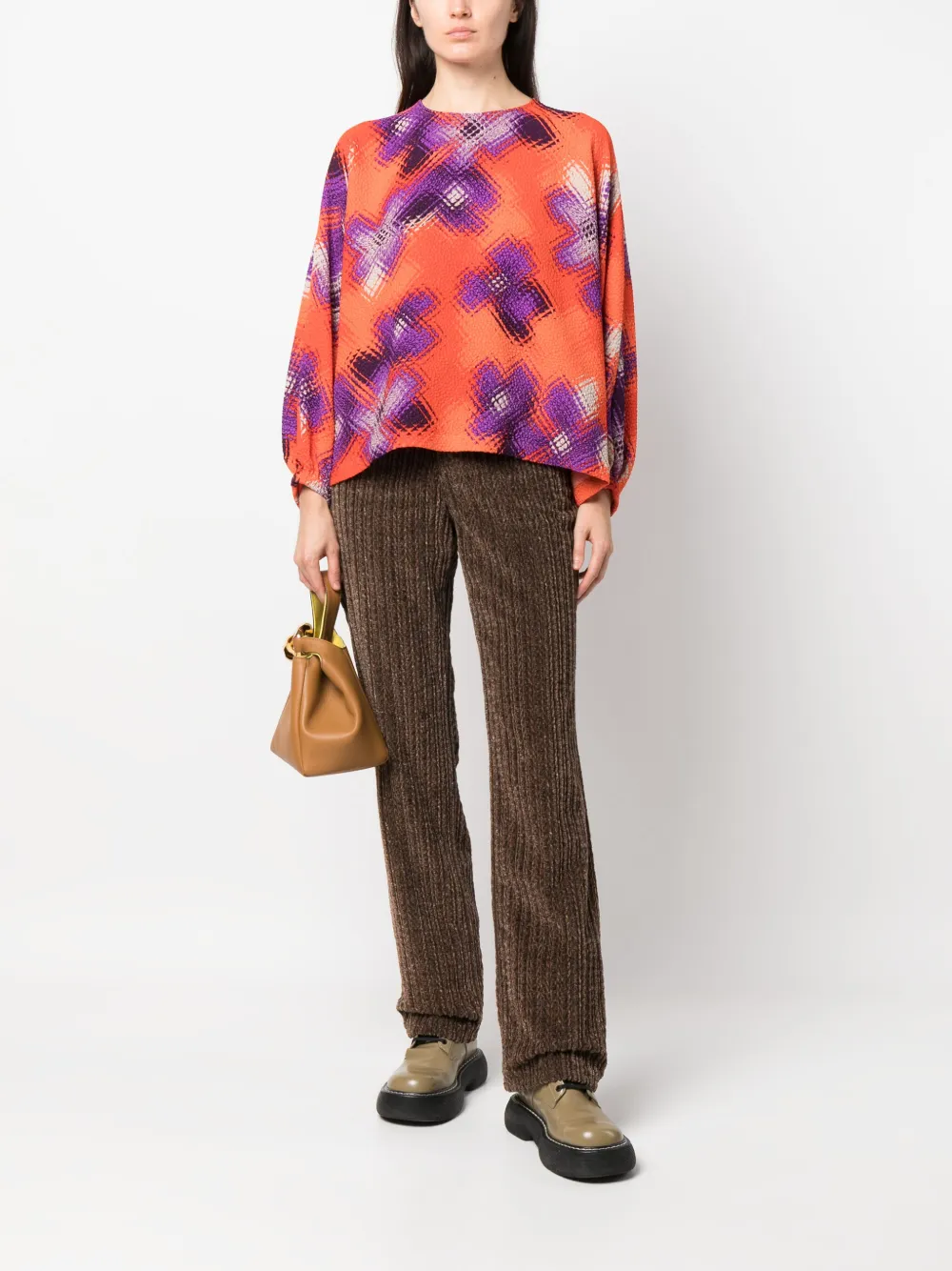 Essentiel Antwerp Blouse met bloemenprint - Oranje