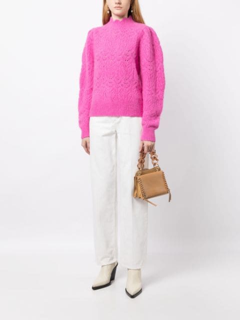 Galini scallop-neck jumper 