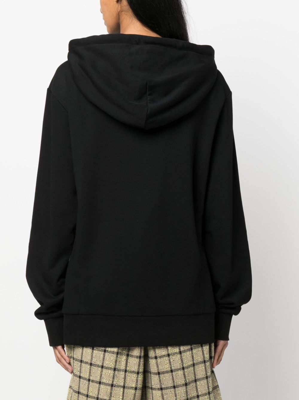 JW Anderson logo-embroidered cotton blend hoodie Women