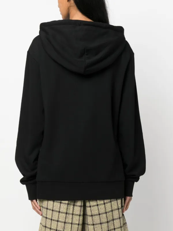 パーカー・フーディ JW Anderson Unisex Logo Embroidered Hoodie Black JW Anderson logo-embroidered Cotton Blend Hoodie | Black