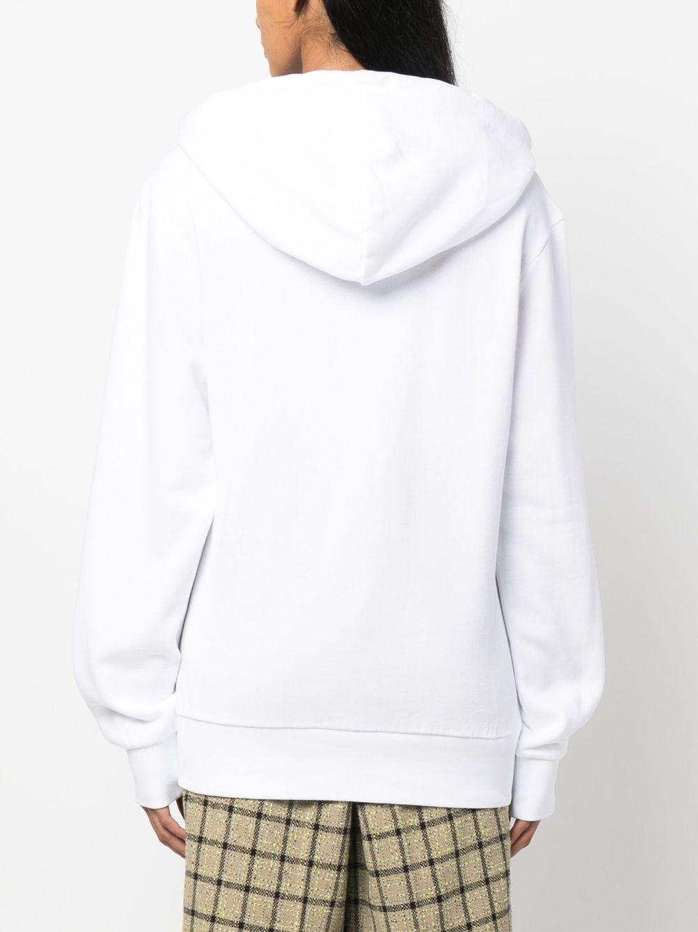 JW Anderson logo-embroidered cotton blend hoodie Women