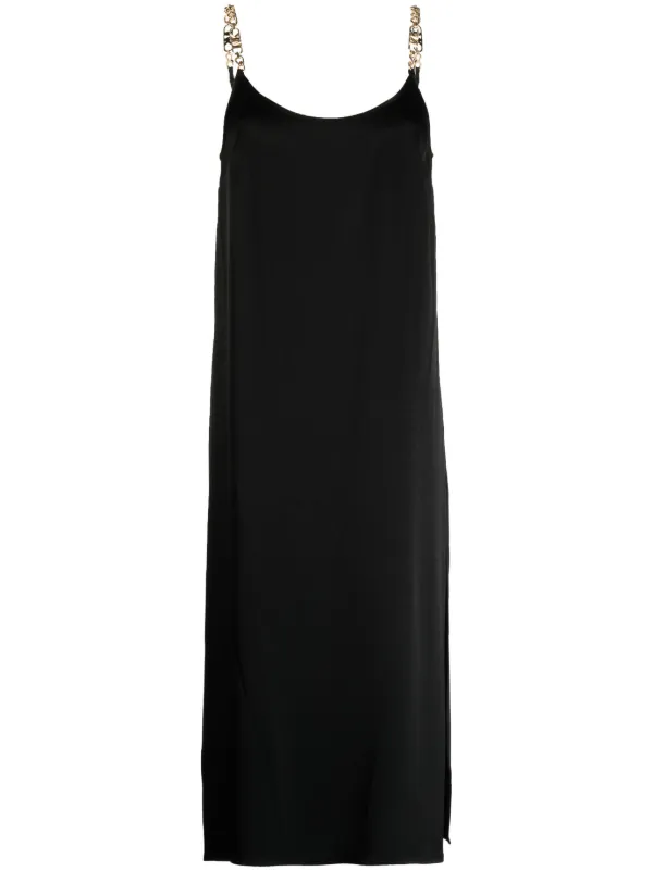 Michael kors black midi dress hot sale