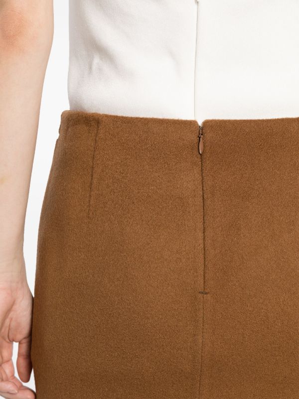 Michael Kors Collection Melton Virgin Wool Skirt - Farfetch