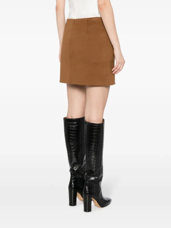 Michael Kors Collection Melton Virgin Wool Skirt - Farfetch