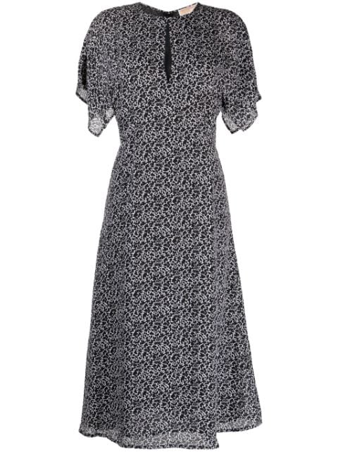 Michael Kors abstract-print midi dress