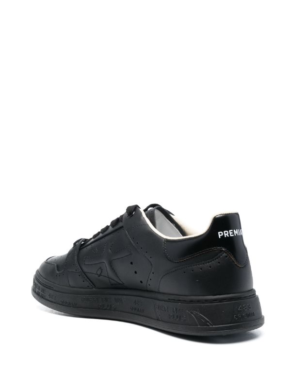 Premiata Quinn Leather Sneakers | Black | FARFETCH AO