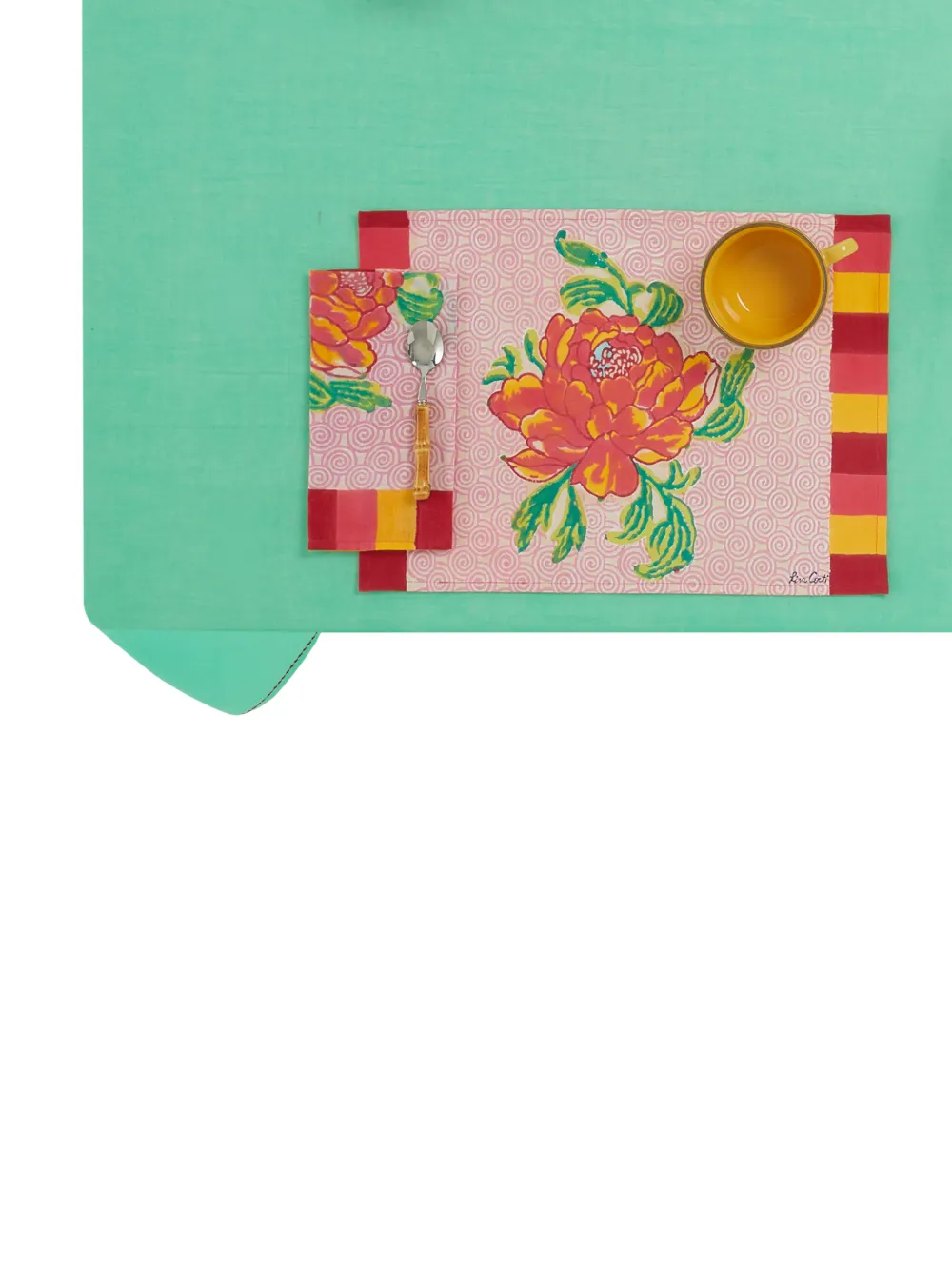 Lisa Corti Set Camelia Magenta Aus Vier Servietten In Pink