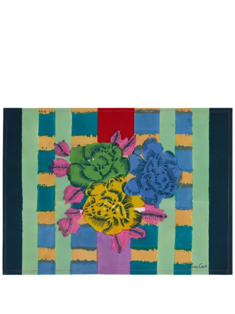 Lisa Corti Ankara Aqua floral placemat (set of four)