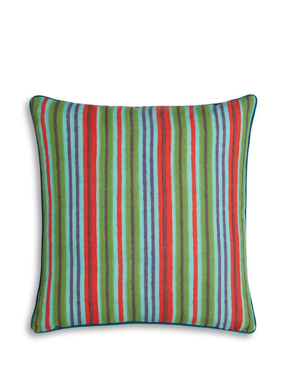 Shop Lisa Corti Royal Palace Stripe-print Cushion In Green