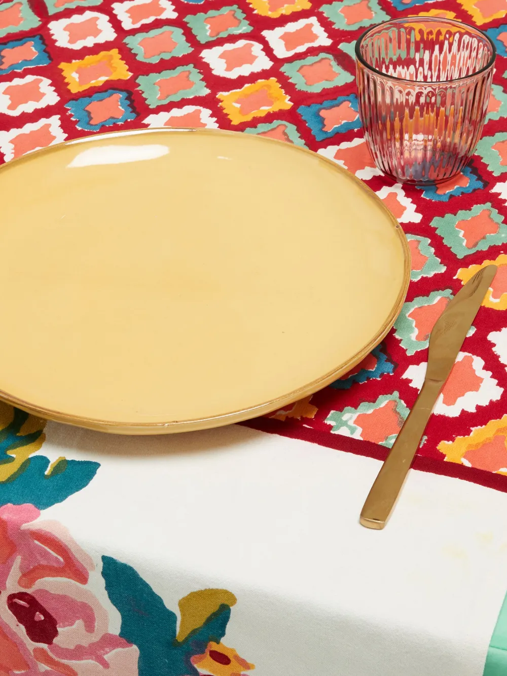 Lisa Corti Lisa Bouquet Rectangular Runner In White