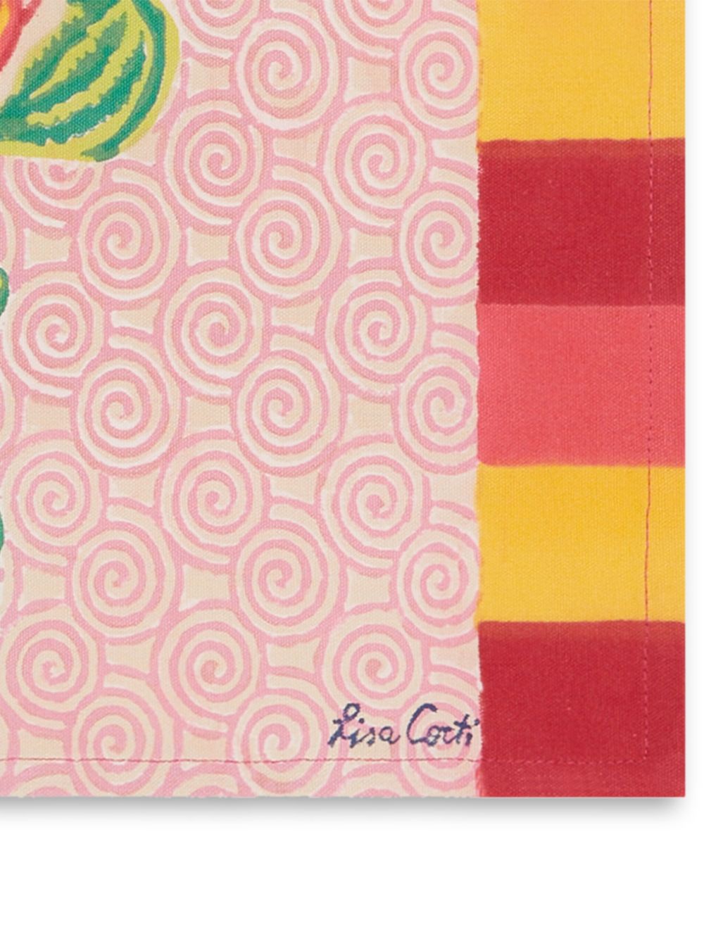 Lisa Corti Camelia Magenta floral-print placemat (set of four) - Roze