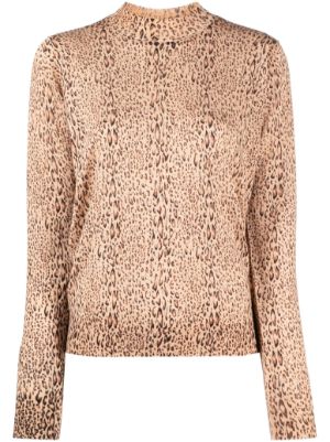 Fine knit leopard print on sale jumper