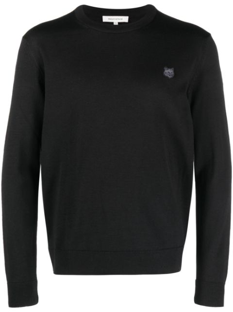 Maison Kitsune logo-applique crew-neck sweatshirt Men