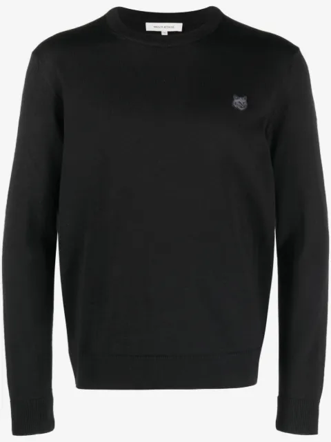 Maison Kitsuné suéter con aplique del logo