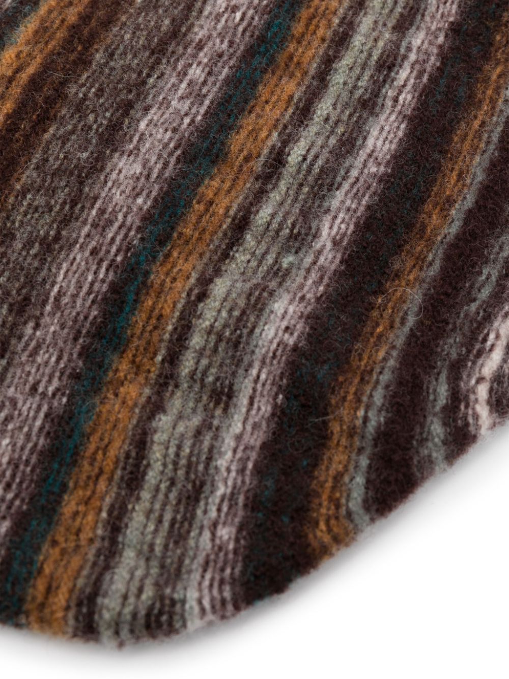 RANRA striped wool beanie - Bruin